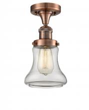 Innovations Lighting 517-1CH-AC-G192 - Bellmont - 1 Light - 6 inch - Antique Copper - Semi-Flush Mount