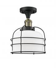  517-1CH-BAB-G71-CE - Bell Cage - 1 Light - 8 inch - Black Antique Brass - Semi-Flush Mount