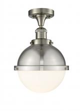  517-1CH-SN-HFS-81-SN - Hampden - 1 Light - 9 inch - Brushed Satin Nickel - Semi-Flush Mount