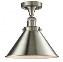 Innovations Lighting 517-1CH-SN-M10-LED - 1 Light Vintage Dimmable LED Briarcliff 10 inch Semi-Flush Mount