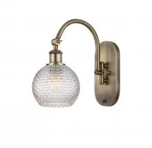  518-1W-AB-G122C-6CL - Athens - 1 Light - 6 inch - Antique Brass - Sconce