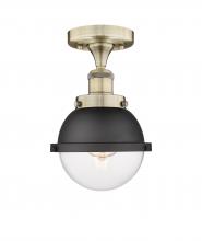  616-1F-AB-HFS-62-BK - Edison - 1 Light - 7 inch - Antique Brass - Semi-Flush Mount