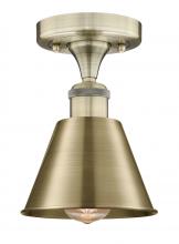  616-1F-AB-M8-AB - Smithfield - 1 Light - 7 inch - Antique Brass - Semi-Flush Mount