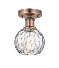 Innovations Lighting 616-1F-AC-G1215-6 - Athens Water Glass - 1 Light - 6 inch - Antique Copper - Semi-Flush Mount
