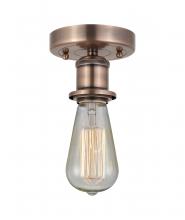  616-1F-AC - Bare Bulb - 1 Light - 2 inch - Antique Copper - Semi-Flush Mount