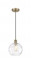 Innovations Lighting 616-1P-AB-G1215-8 - Athens Water Glass - 1 Light - 8 inch - Antique Brass - Cord hung - Mini Pendant