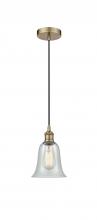  616-1P-AB-G2812-LED - Hanover - 1 Light - 6 inch - Antique Brass - Cord hung - Mini Pendant