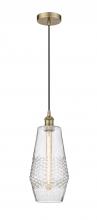  616-1P-AB-G684-7-LED - Windham - 1 Light - 7 inch - Antique Brass - Cord hung - Mini Pendant