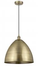  616-1P-AB-MBD-16-AB - Bristol - 1 Light - 16 inch - Antique Brass - Cord hung - Mini Pendant