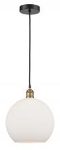  616-1P-BAB-G121-12 - Athens - 1 Light - 12 inch - Black Antique Brass - Cord hung - Mini Pendant