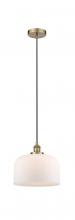  616-1PH-AB-G71-L-LED - Bell - 1 Light - 12 inch - Antique Brass - Cord hung - Mini Pendant