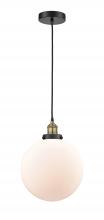  616-1PH-BAB-G201-12 - Beacon - 1 Light - 12 inch - Black Antique Brass - Cord hung - Mini Pendant