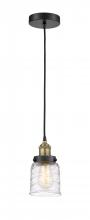  616-1PH-BAB-G513 - Bell - 1 Light - 5 inch - Black Antique Brass - Cord hung - Mini Pendant