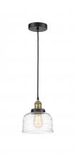  616-1PH-BAB-G713 - Bell - 1 Light - 8 inch - Black Antique Brass - Cord hung - Mini Pendant