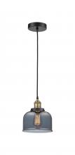  616-1PH-BAB-G73 - Bell - 1 Light - 8 inch - Black Antique Brass - Cord hung - Mini Pendant