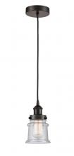 Innovations Lighting 616-1PH-OB-G184S - Canton - 1 Light - 5 inch - Oil Rubbed Bronze - Cord hung - Mini Pendant