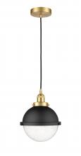  616-1PH-SG-HFS-84-BK - Edison - 1 Light - 9 inch - Satin Gold - Mini Pendant