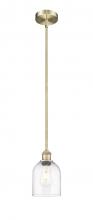  616-1S-AB-G558-6CL - Bella - 1 Light - 6 inch - Antique Brass - Cord hung - Mini Pendant