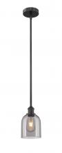  616-1S-BK-G558-6SM - Bella - 1 Light - 6 inch - Matte Black - Cord hung - Mini Pendant