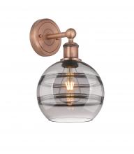  616-1W-AC-G556-8SM - Rochester - 1 Light - 8 inch - Antique Copper - Sconce