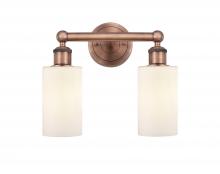  616-2W-AC-G801 - Clymer - 2 Light - 13 inch - Antique Copper - Bath Vanity Light