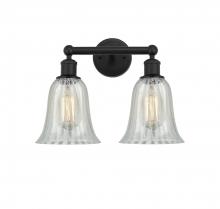  616-2W-BK-G2811 - Hanover - 2 Light - 15 inch - Matte Black - Bath Vanity Light