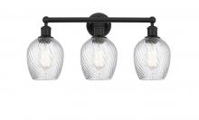  616-3W-BK-G292 - Salina - 3 Light - 24 inch - Matte Black - Bath Vanity Light