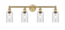  616-4W-BB-G804 - Clymer - 4 Light - 31 inch - Brushed Brass - Bath Vanity Light
