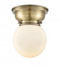  623-1F-AB-G201-6 - Beacon - 1 Light - 6 inch - Antique Brass - Flush Mount