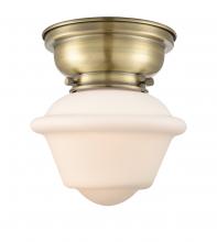  623-1F-AB-G531 - Oxford - 1 Light - 8 inch - Antique Brass - Flush Mount