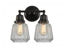  623-2W-BK-G142 - Chatham - 2 Light - 14 inch - Matte Black - Bath Vanity Light