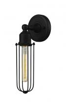  900-1W-BK-CE225-BK - Muselet - 1 Light - 5 inch - Matte Black - Sconce