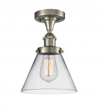 Innovations Lighting 916-1C-SN-G42-LED - Cone - 1 Light - 8 inch - Brushed Satin Nickel - Semi-Flush Mount