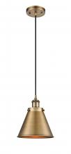 Innovations Lighting 916-1P-BB-M13-BB - Appalachian - 1 Light - 8 inch - Brushed Brass - Cord hung - Mini Pendant