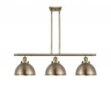  916-3I-AB-MFD-10-AB - Derby - 3 Light - 36 inch - Antique Brass - Stem Hung - Island Light