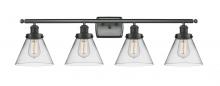  916-4W-BK-G42 - Cone - 4 Light - 38 inch - Matte Black - Bath Vanity Light