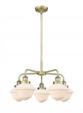  916-5CR-AB-G531 - Oxford - 5 Light - 26 inch - Antique Brass - Chandelier