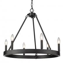  1017-6 BLK - Alastair 6-Light Chandelier in Matte Black