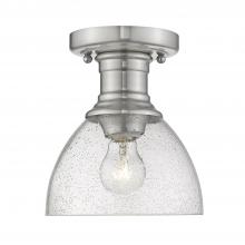Golden 3118-SF PW-SD - Hines Semi-flush in Pewter with Seeded Glass
