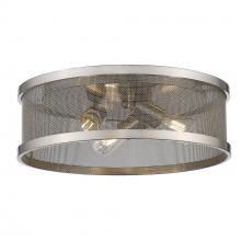 Golden 3168-FM15 PW-PW - Channing 15" Flush Mount in Pewter