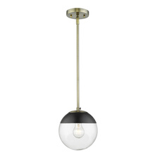 Golden 3219-S AB-BLK - Dixon Small Pendant with Rod
