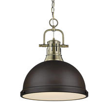  3602-L AB-RBZ - Duncan 1 Light Pendant with Chain