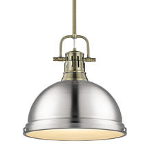  3604-L AB-PW - Duncan Large Pendant with Rod