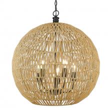  6933-5P BLK-NR - Florence 5lt Pendant