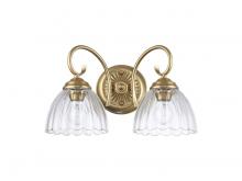  6952-BA2 BCB-CLR - Audra 2-Light Vanity Light in Brushed Champagne Bronze with Clear Glass