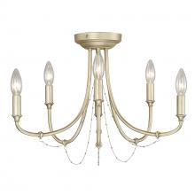  8322-6SF WG - Kamila 6 Light Semi-Flush in White Gold