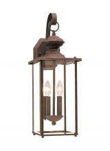 Generation Lighting 8468-71 - Jamestowne transitional 2-light outdoor exterior wall lantern in antique bronze finish with clear be