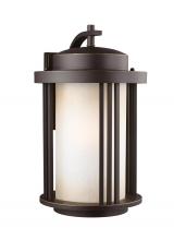  8847901DEN3-71 - Crowell contemporary 1-light LED outdoor exterior large wall lantern sconce in antique bronze finish