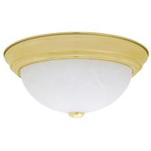  2711PB - Two Light Polished Brass Bowl Flush Mount