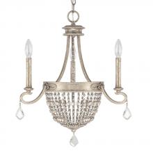  4283SQ-000-PC - Three Light Silver Quartz Up Chandelier